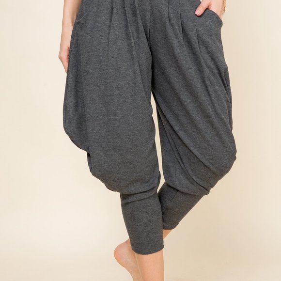 Kooniez Pants - Charcoal Waffle Knit - Picture 2 of 3